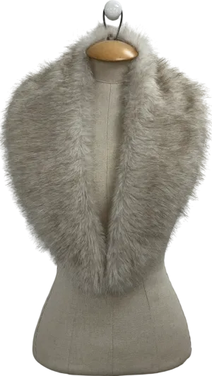 Beige Faux Fur Shawl One Size