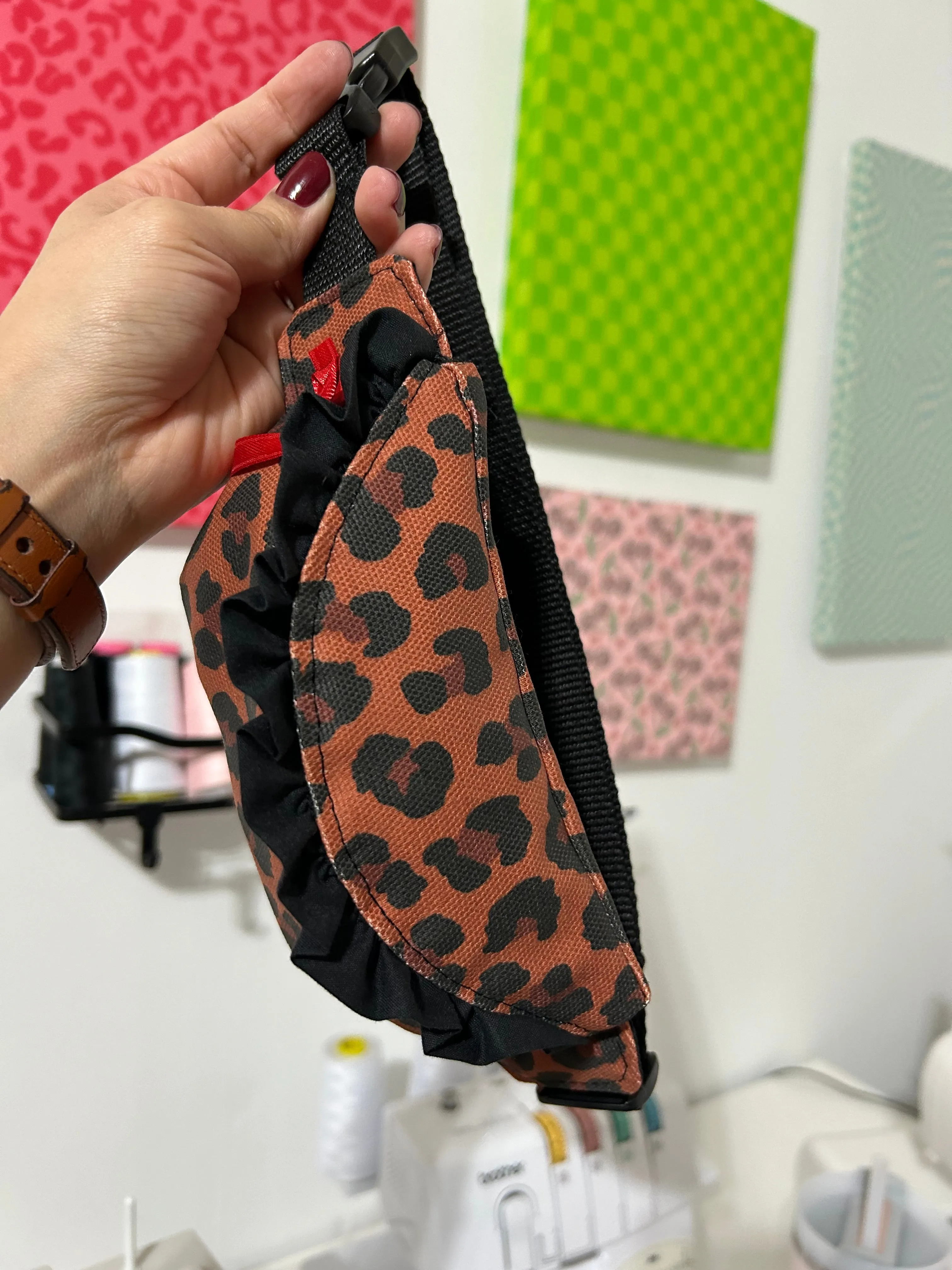 Belt Bag: (RUFFLE)Animal Print