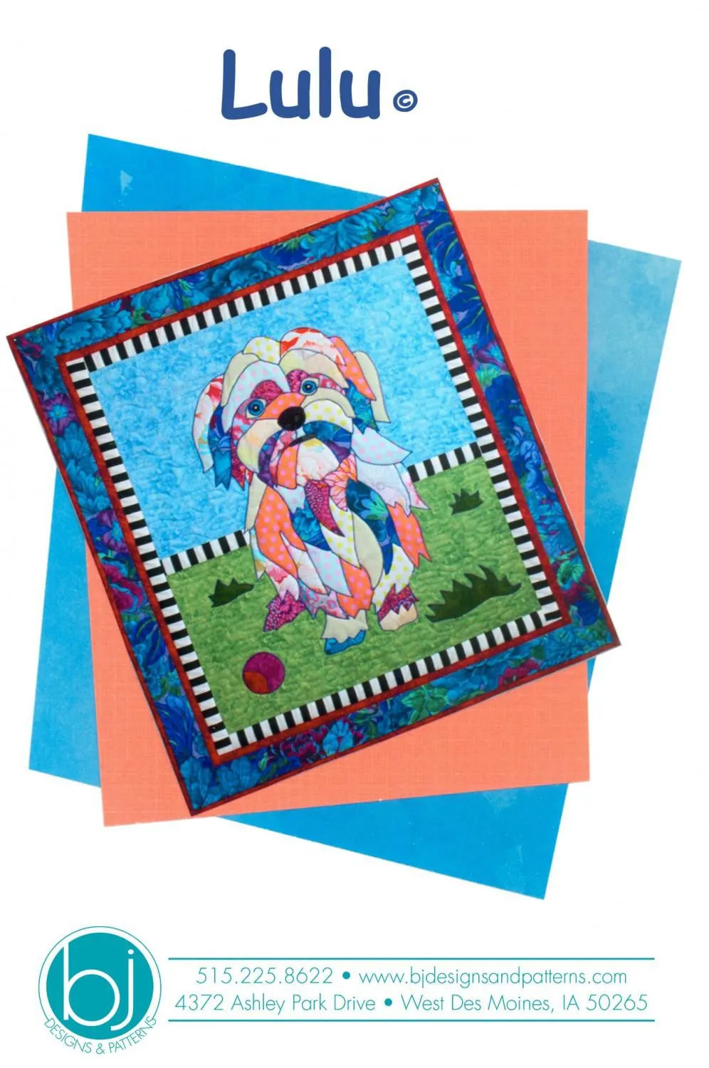BJ Designs & Patterns Lulu the Dog Applique Quilt Pattern