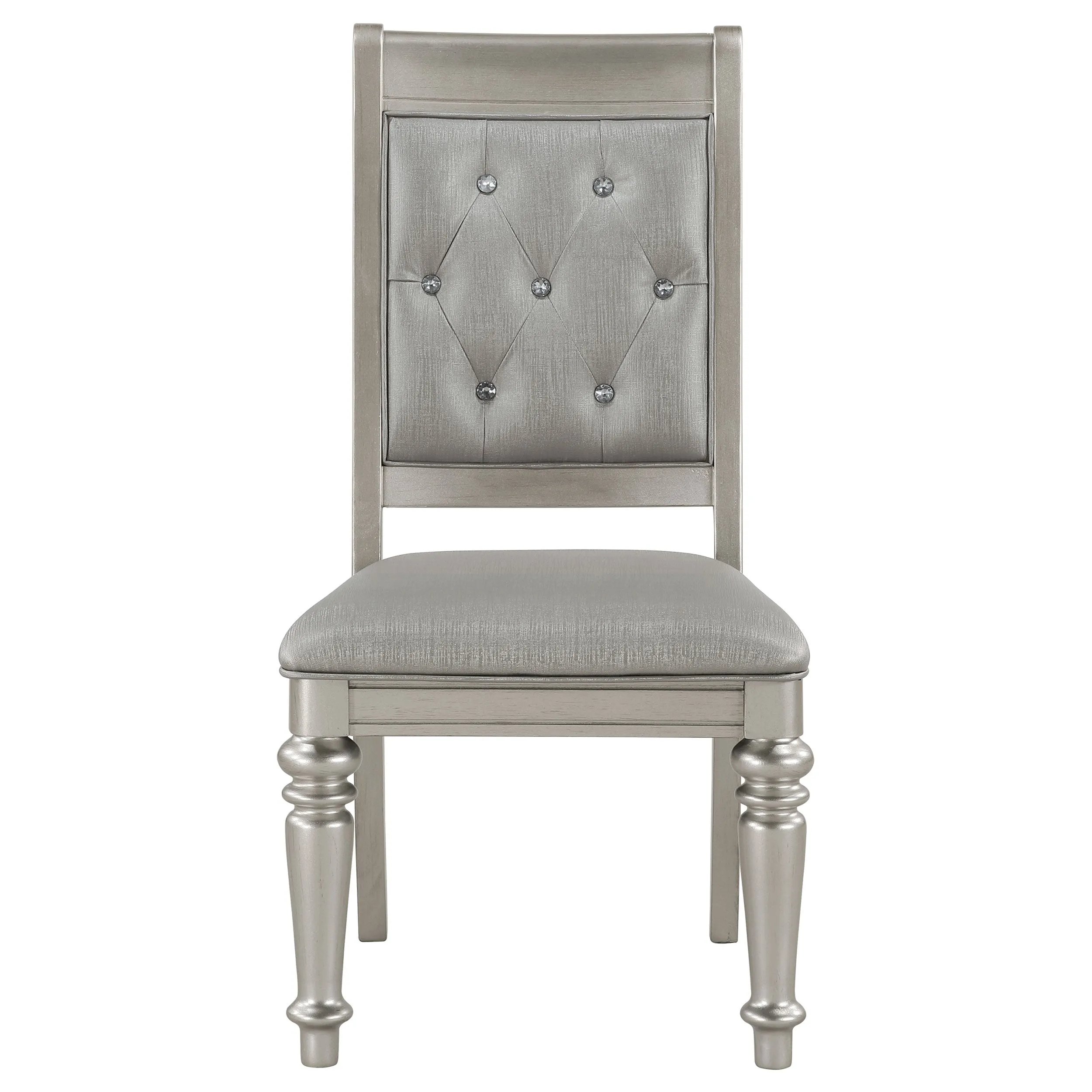 Bling Game Dining Side Chair Metallic Platinum (Set of 2)
