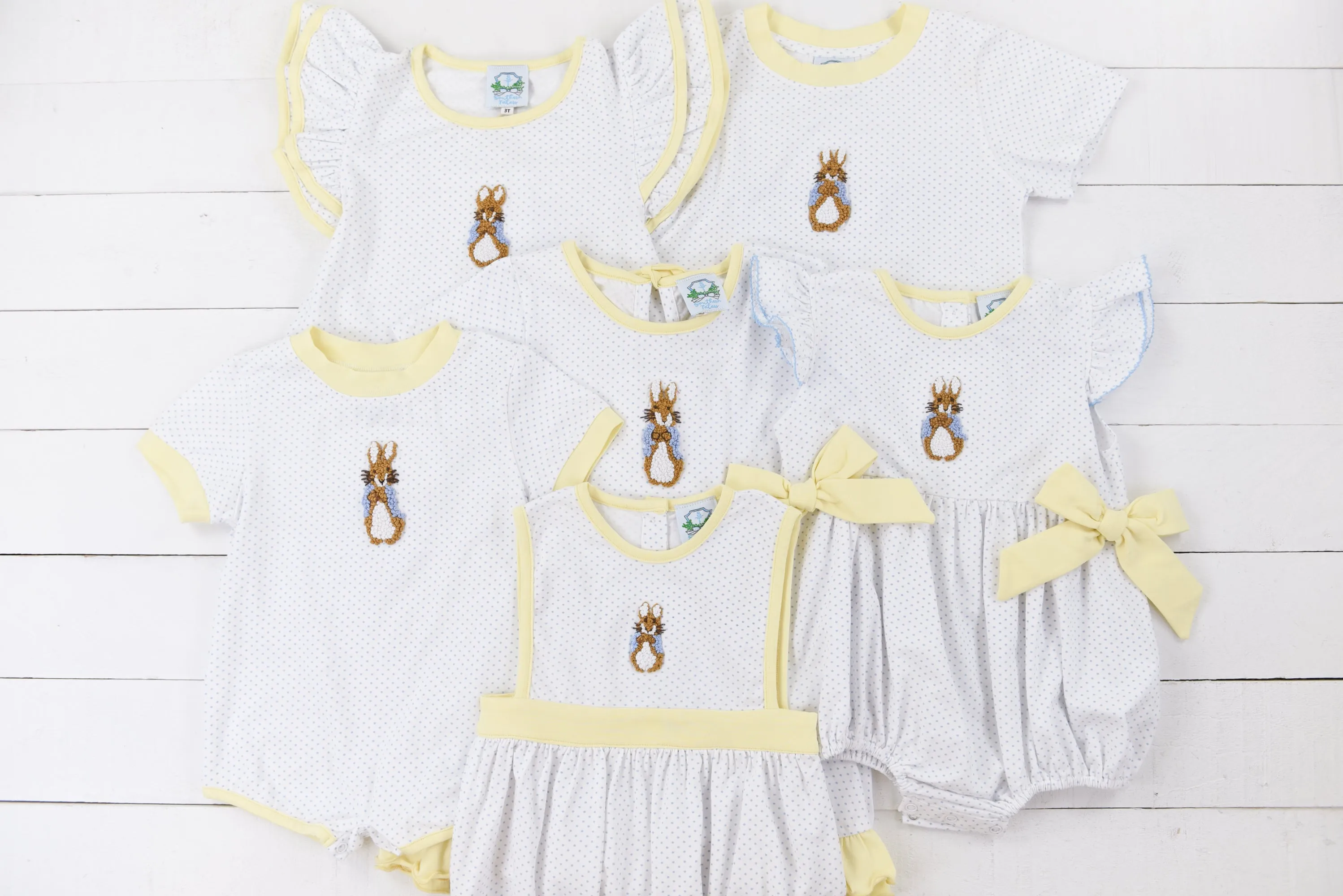 Blue Bitty Dot Rabbit Boys Short Set