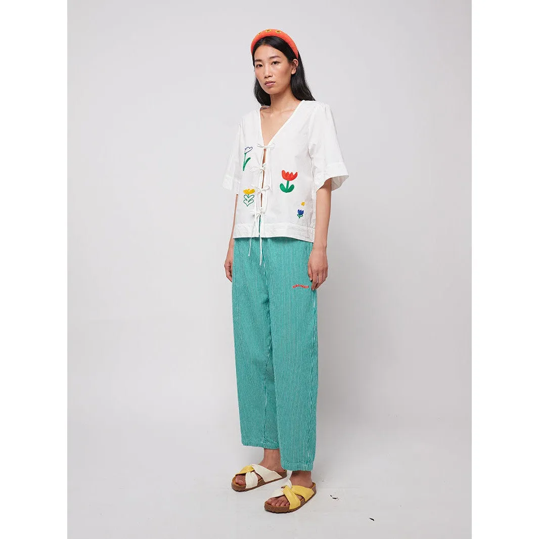 Bobo Choses Woman - Striped twill cocoon pants
