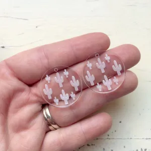 Cactus Disc Dangles - 2 Pairs