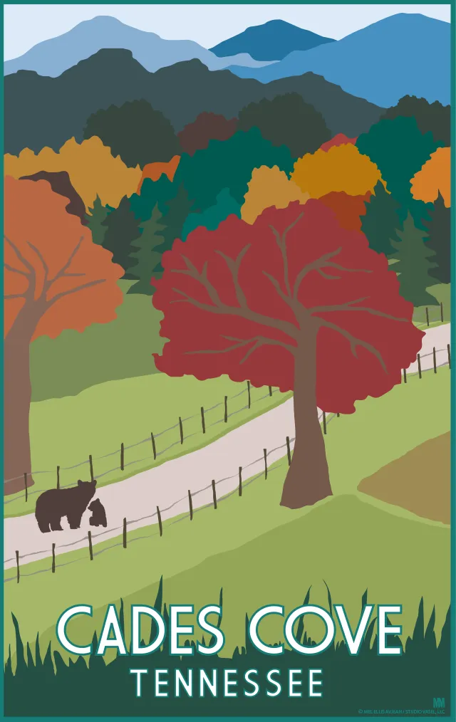 Cade's Cove Tennessee Nature Travel Print 11 x 17