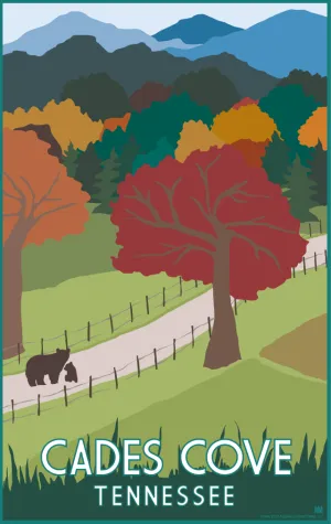 Cade's Cove Tennessee Nature Travel Print 11 x 17