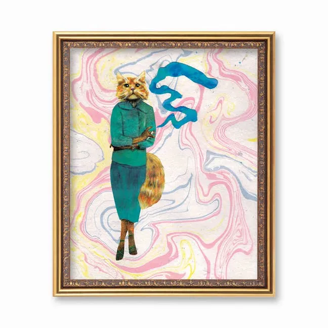 Cannabis Cat 8x10" Art Print