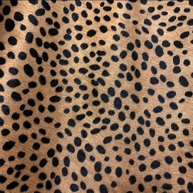 Cheetah on Caramel Cowhide Rug