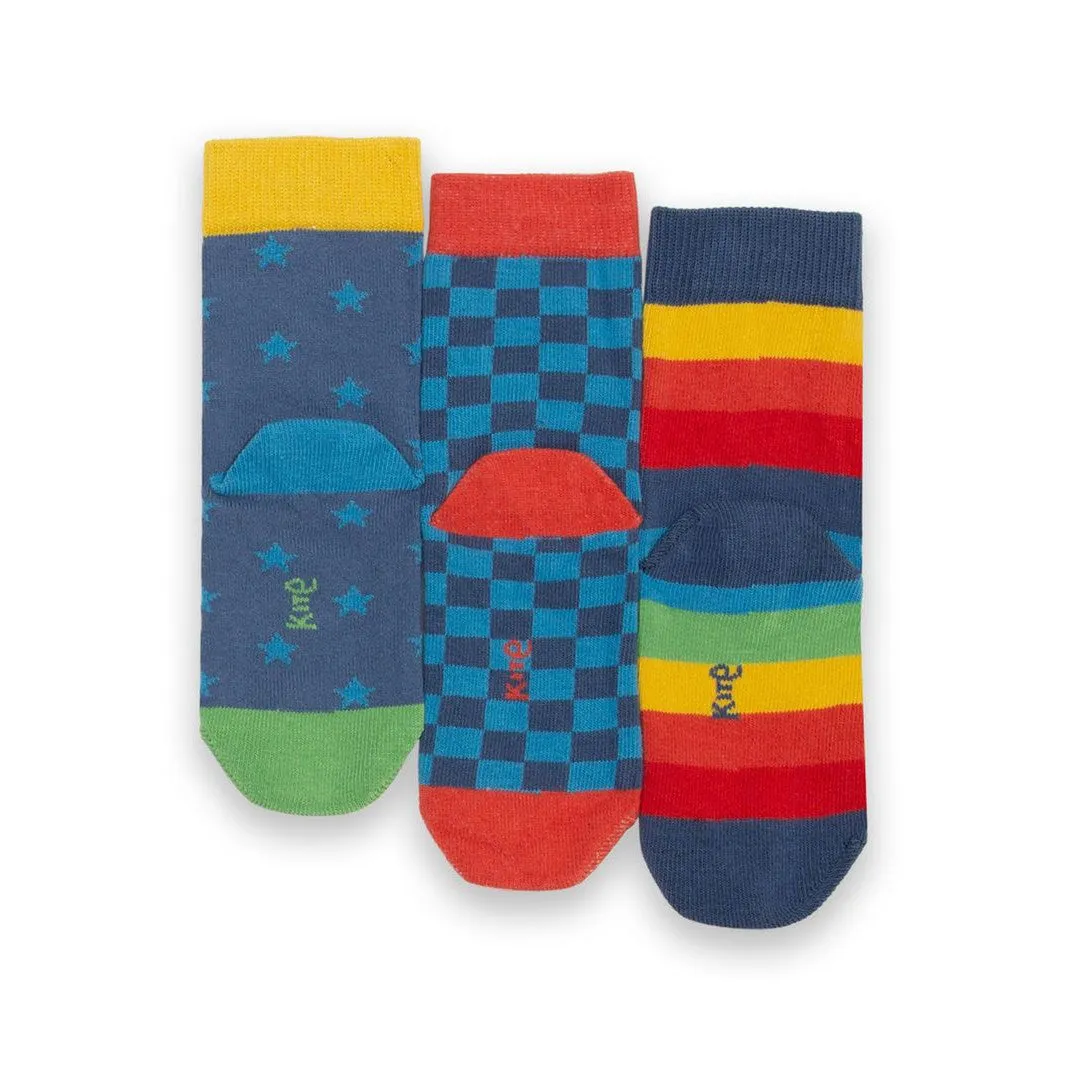 Chequerboard Socks - 3 Pack - 2 Left Size 2-4 years