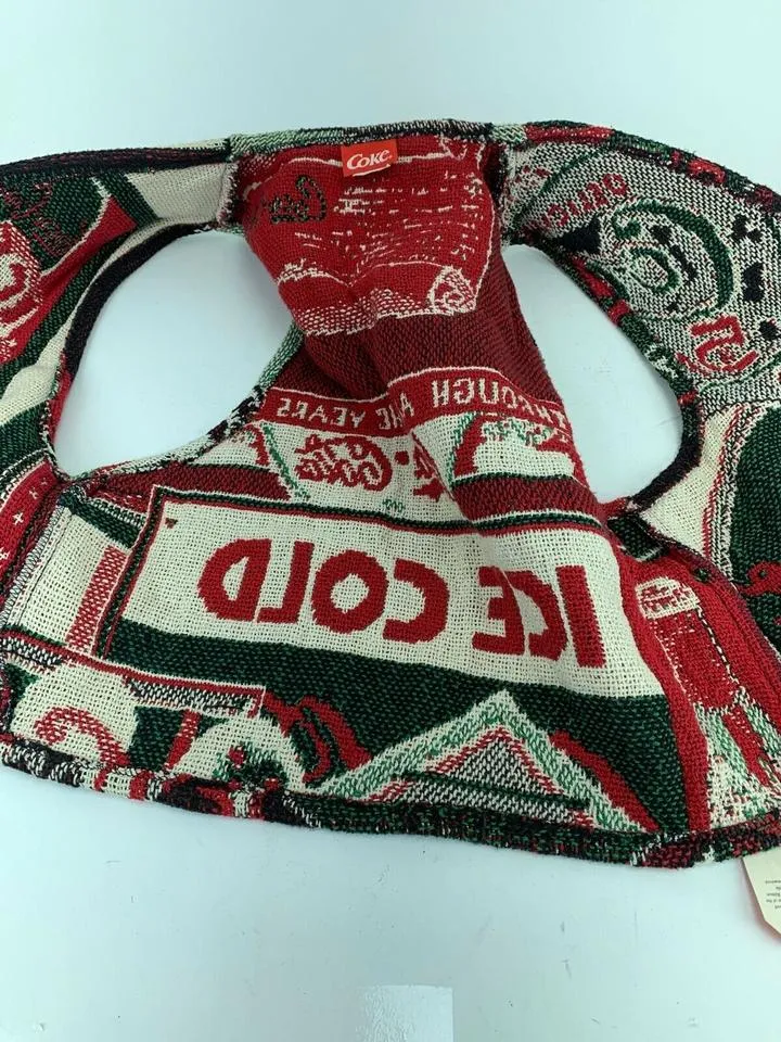 Coca-Cola Vintage Coca Cola Vest Tapestry Woven Patchwork New with Tag 872170