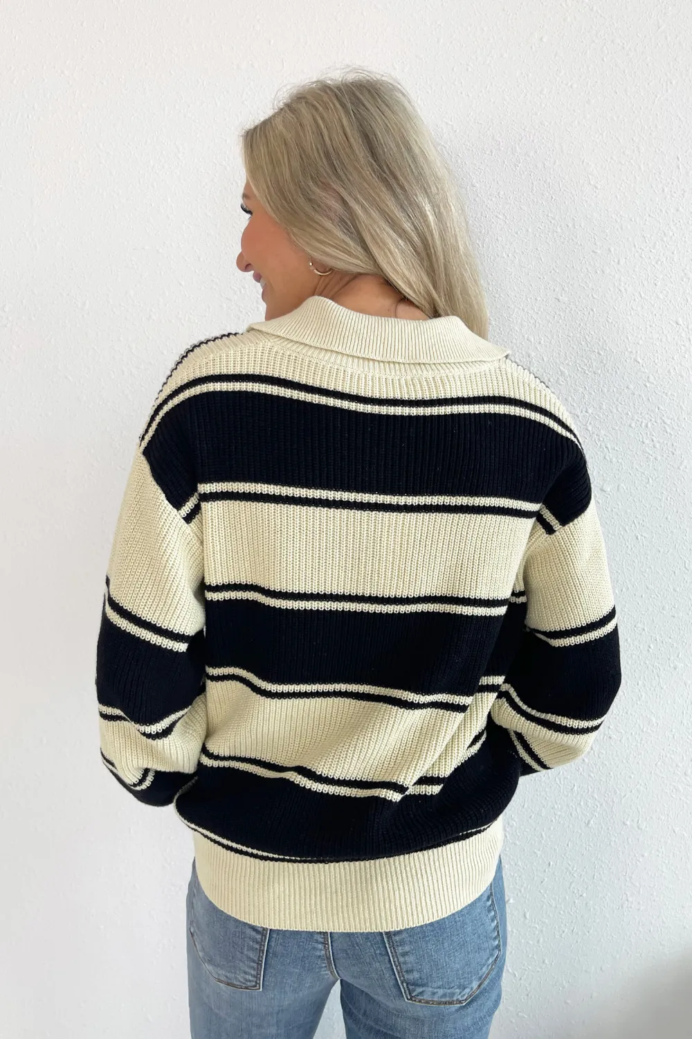 Collared Oversized Sweater Top