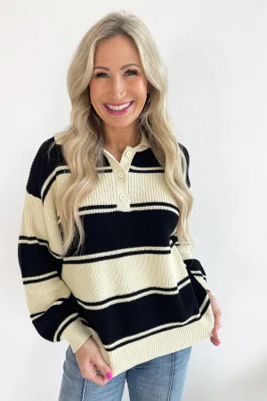 Collared Oversized Sweater Top