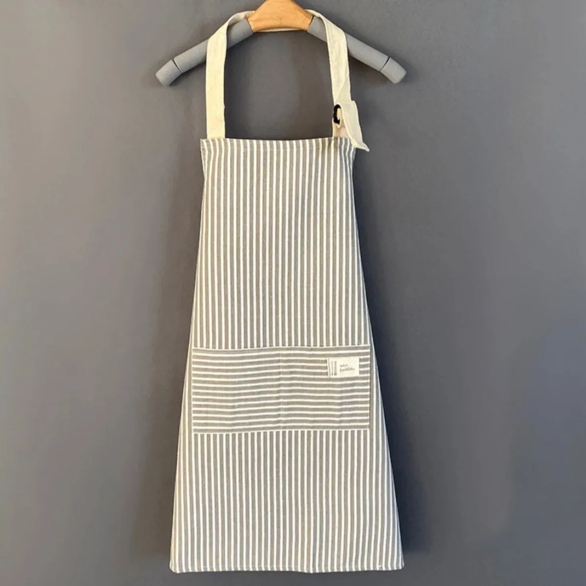 Cooking Aprons for Women (Gray Stripe)
