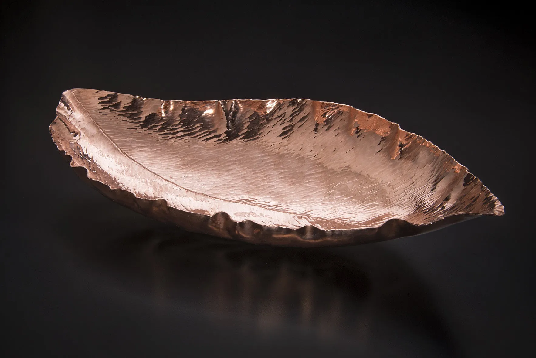 Copper Magnolia Leaf Bowl