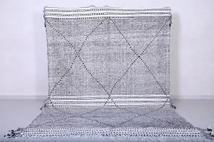 Custom Gray Moroccan rug - Handmade Berber area rug - Beni rug
