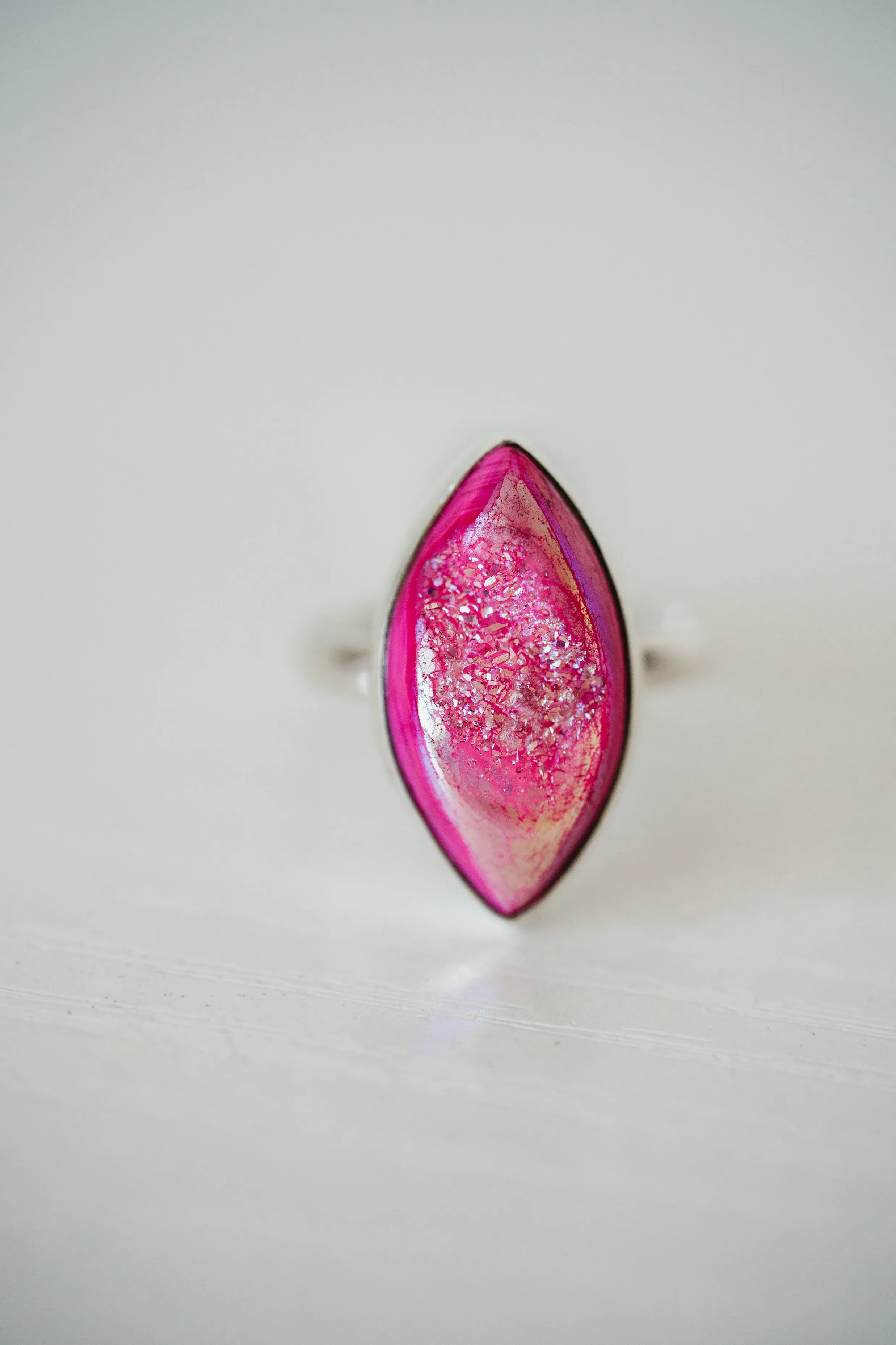 Daja Ring | Pink Titanium Druse