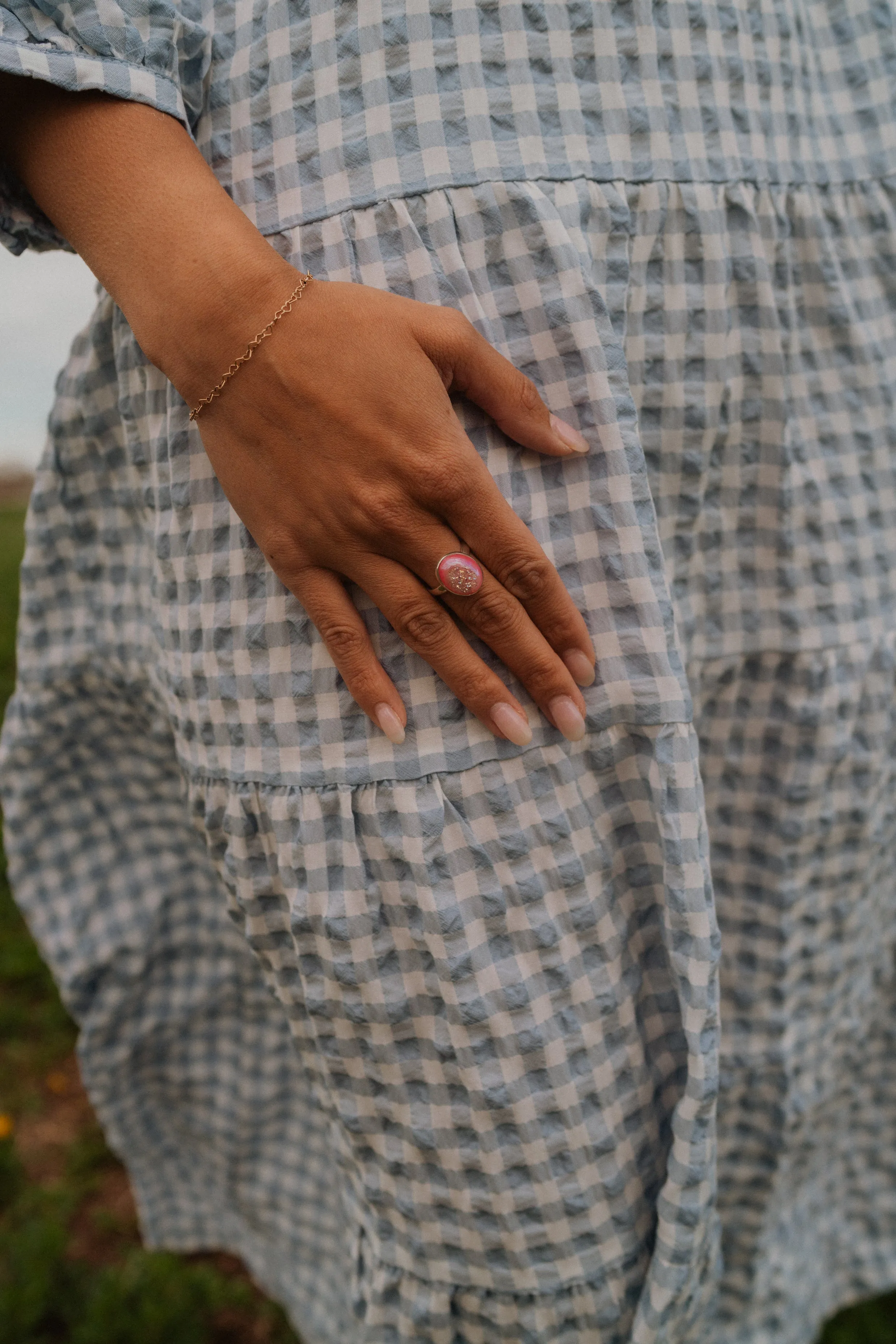 Daja Ring | Pink Titanium Druse