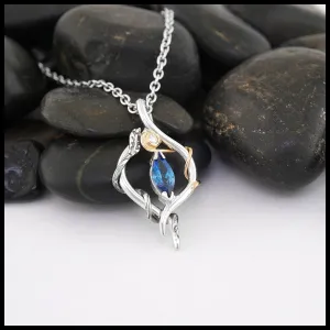 Diamond and Tanzanite Nature Pendant