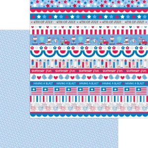 Doodlebug - Hometown USA Collection - 12x12 Single Sheets - Polka-Dot Pride / 8541