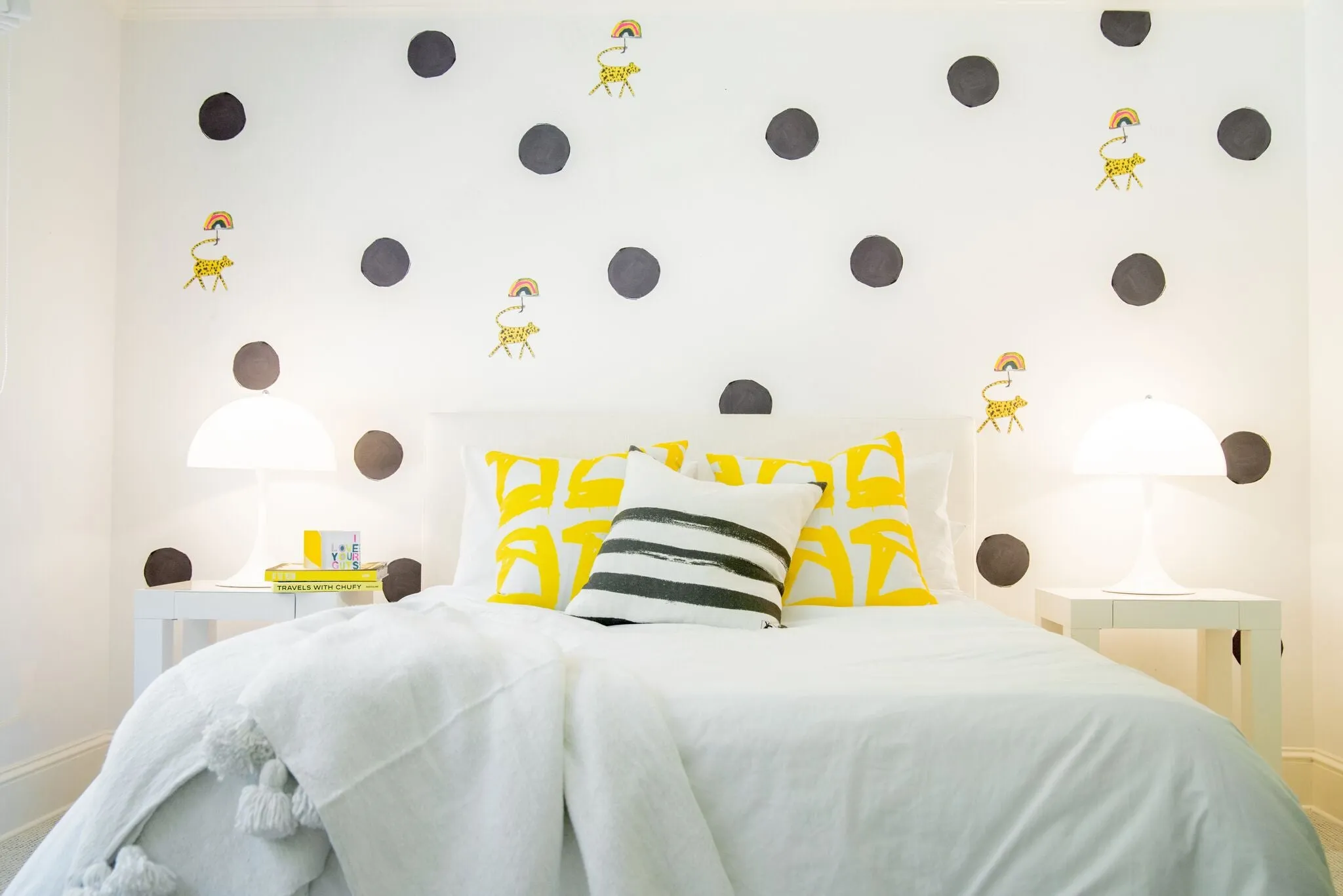 Dots Lemon Paperless Wallpaper (12 per pack)