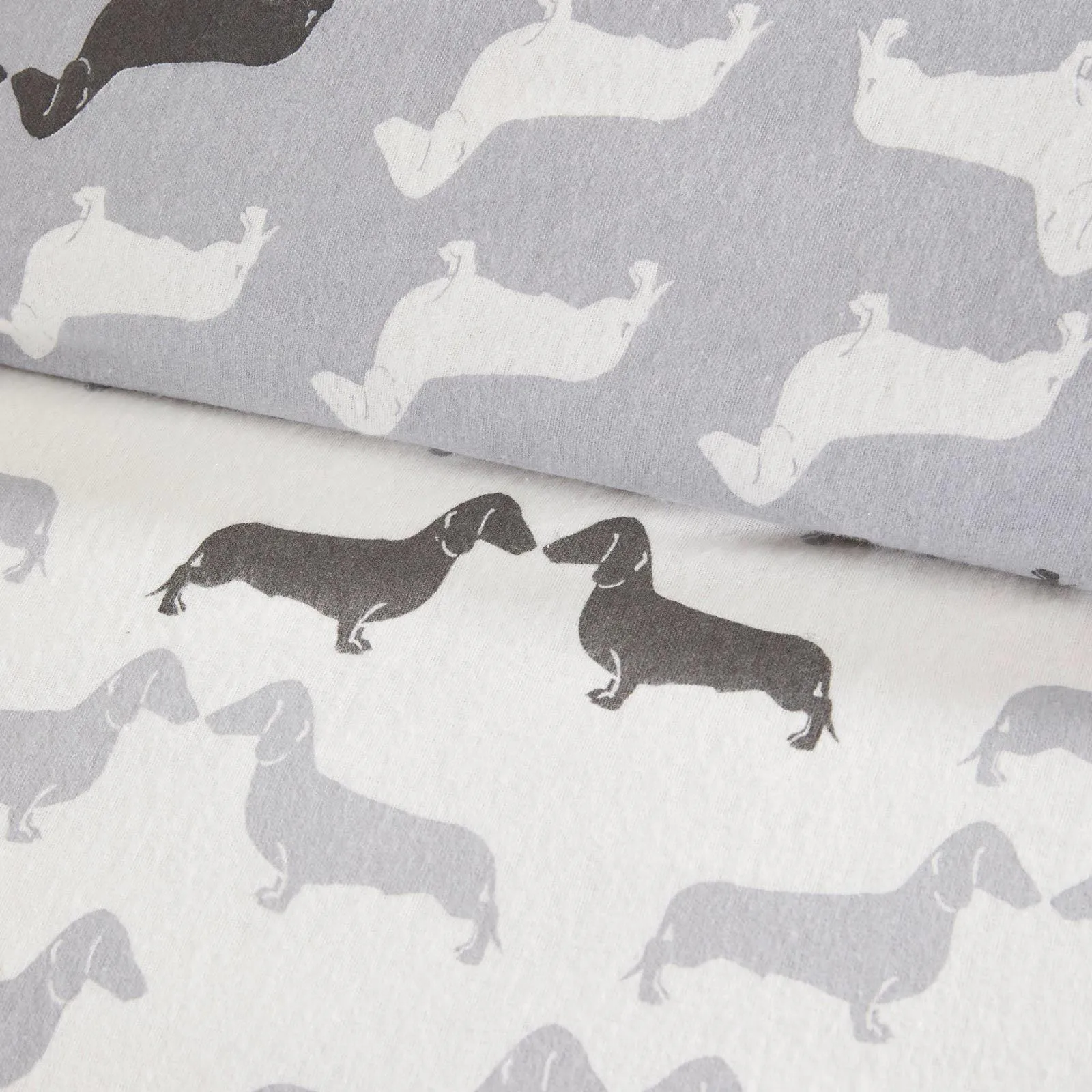 Dudley Love 100% Brushed Cotton Duvet Cover Set - Grey
