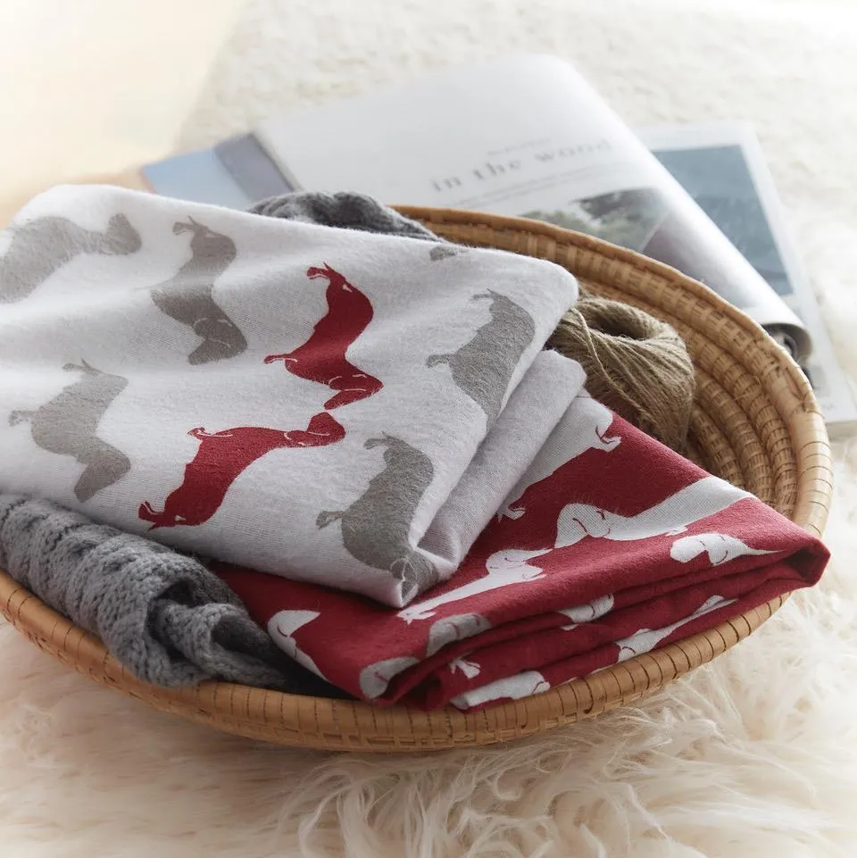 Dudley Love 100% Brushed Cotton Duvet Cover Set - Red