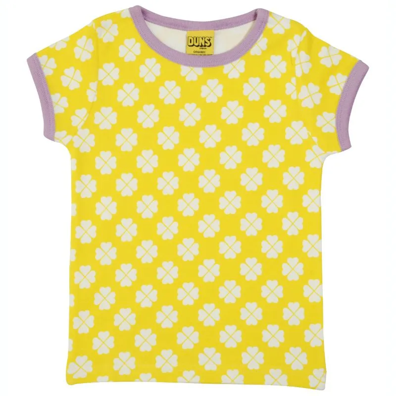 DUNS Sweden Kids Clover T-shirt - Yellow (Only 2 left! 9-10 & 10-11y)