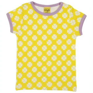 DUNS Sweden Kids Clover T-shirt - Yellow (Only 2 left! 9-10 & 10-11y)