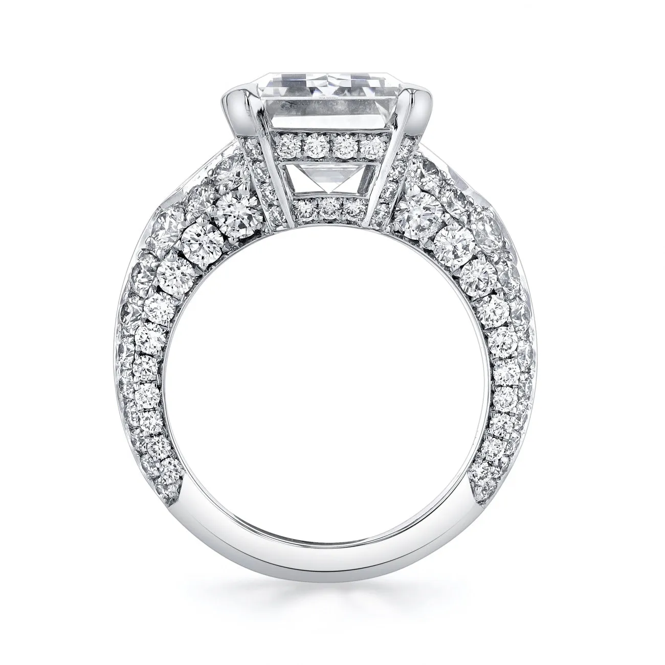 Emerald Cut 7.54 ct Platinum Diamond Engagement Ring (Pre-Order)