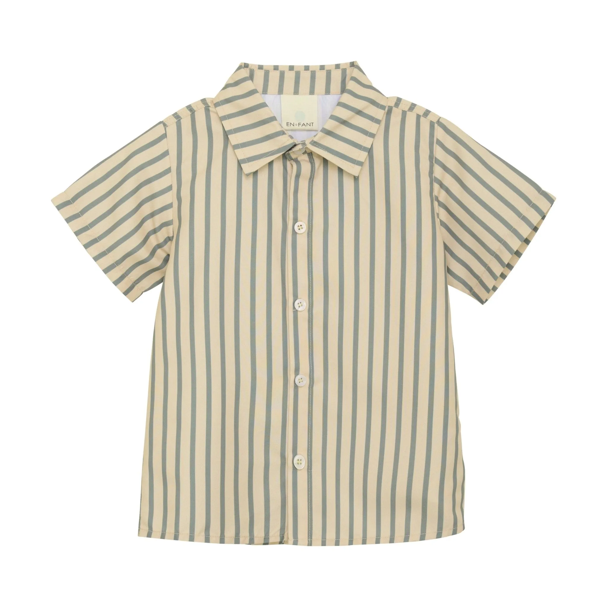 En Fant Short Sleeve Swim Shirt  - Cement