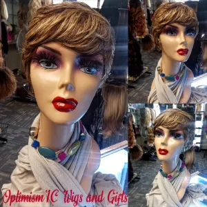 Eva balayage pixie cut Human Hair Wig $75 Optimismic Wigs and Gifts Shop West St Paul MN