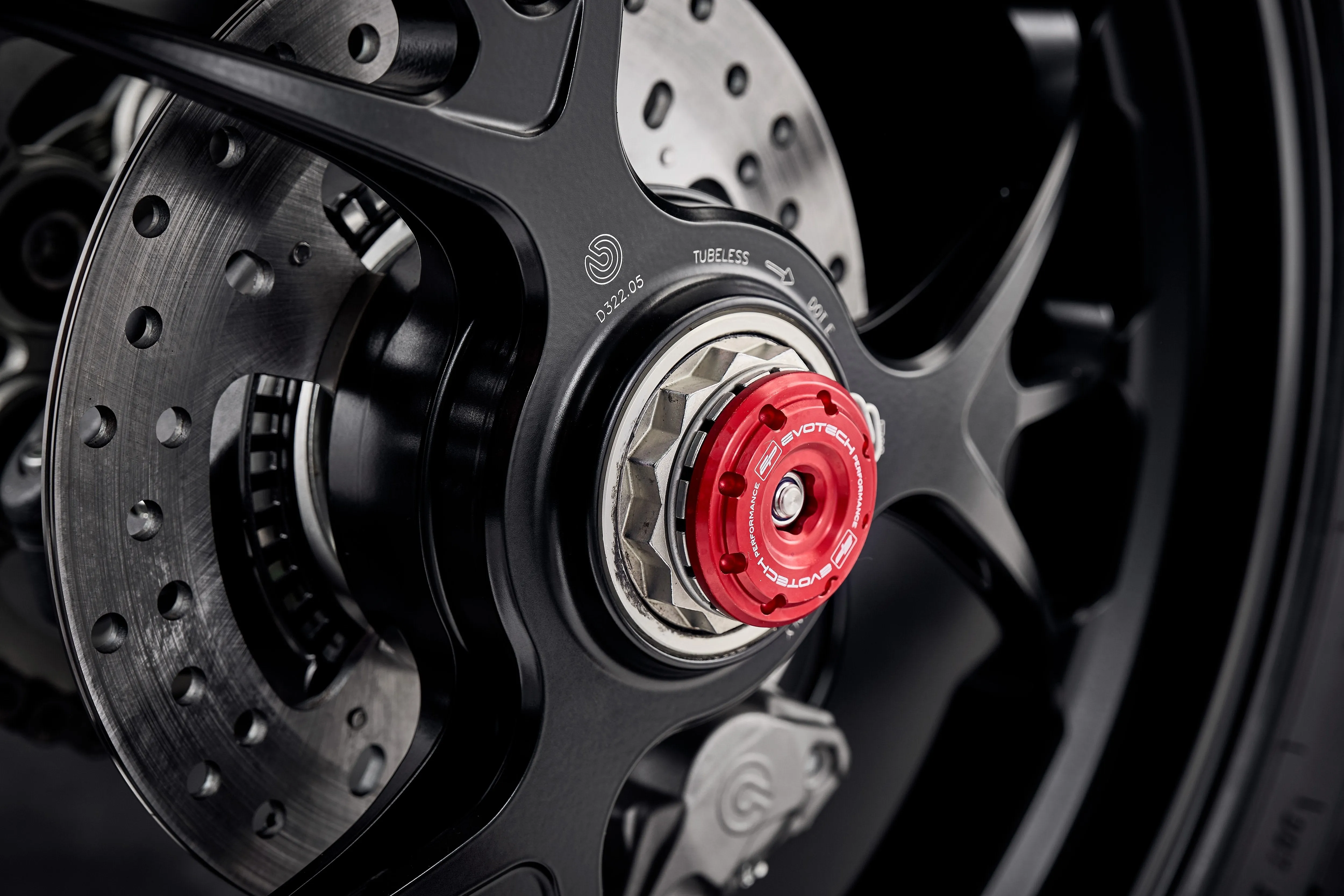 Evotech Rear Spindle Bobbins - Ducati Streetfighter V4 SP (2022 )