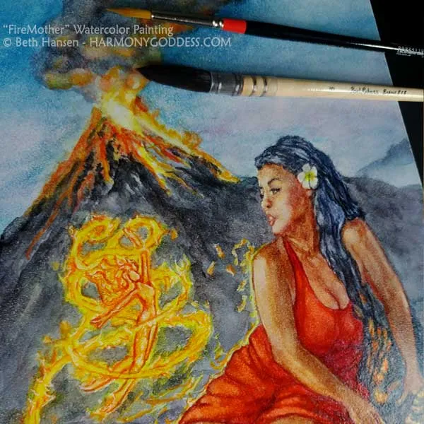 Fire Mother Altar Goddess Print
