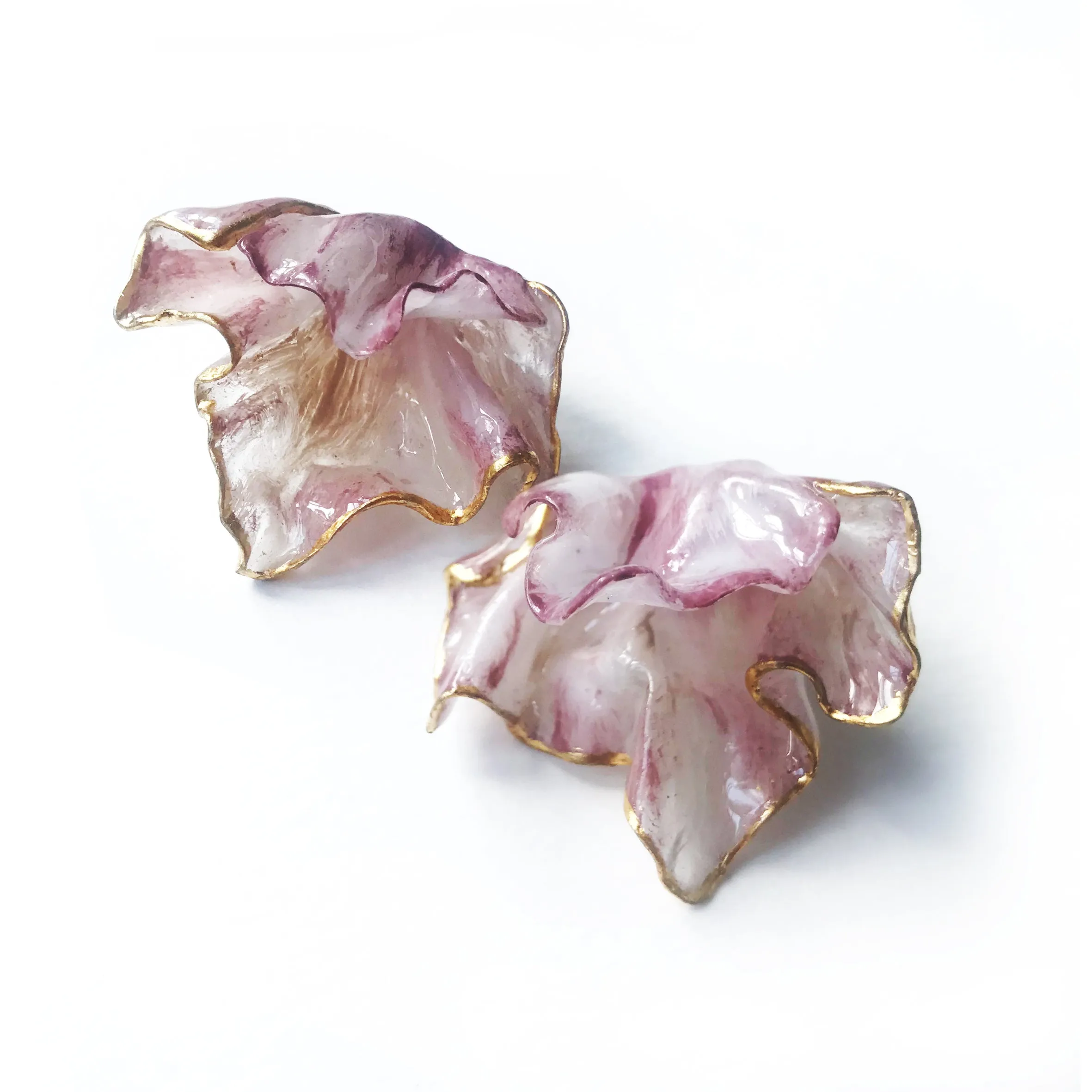 Fish Fin Flower Earrings