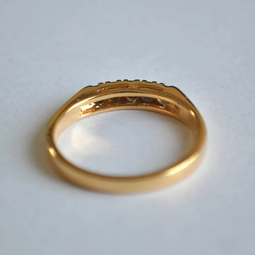 Five Stone Diamond Band Journey Ring