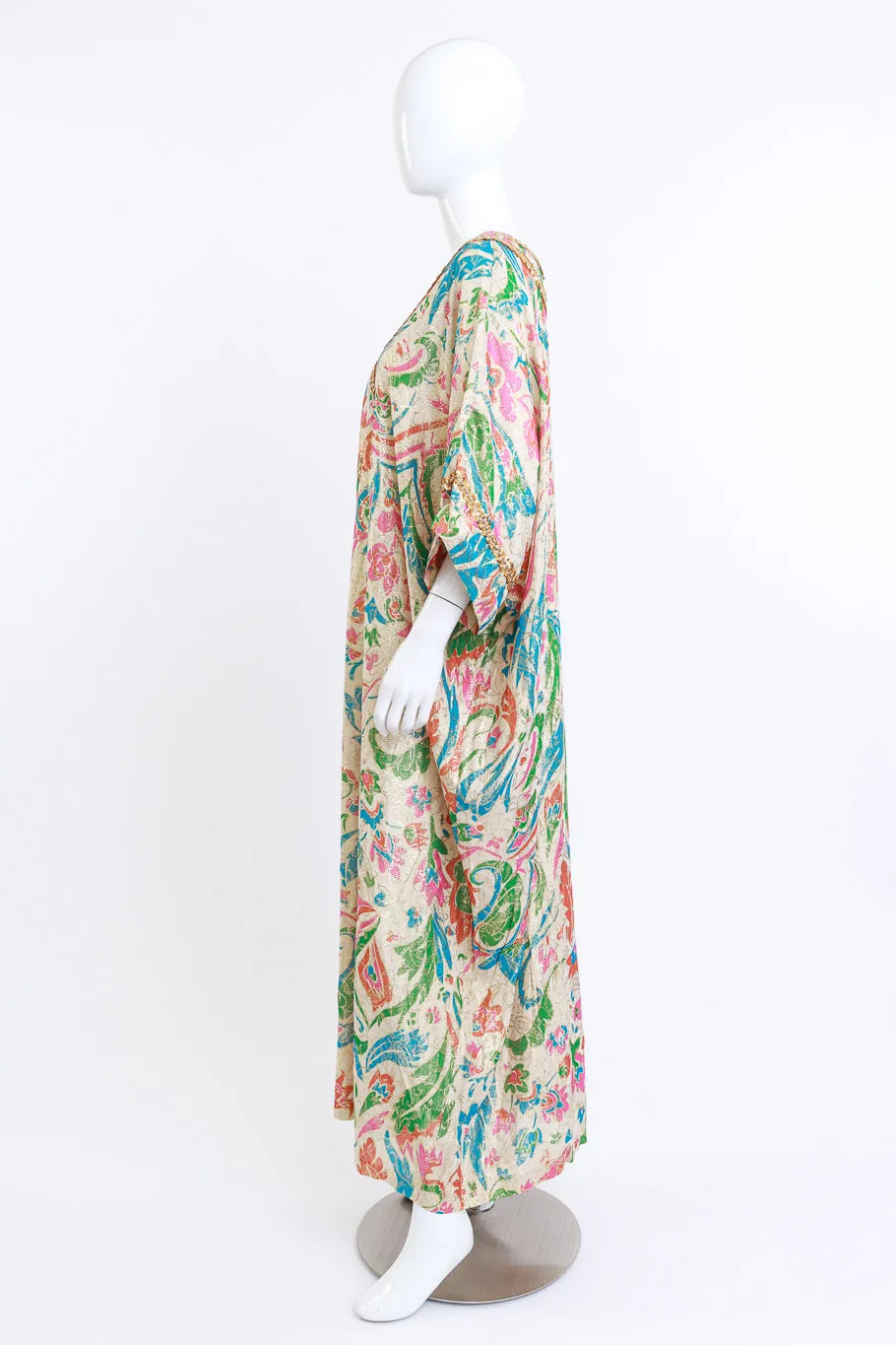 Floral Brocade Metallic Caftan