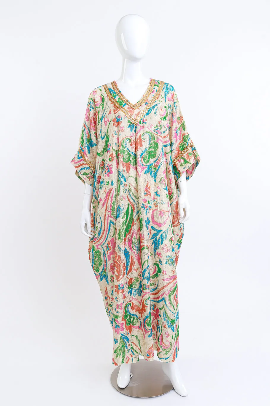 Floral Brocade Metallic Caftan