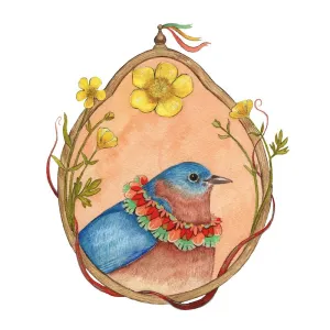 Floral Flight Crew: Bluebird of Buttercups 8x10 Print