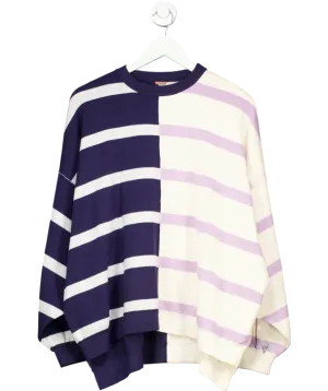 Free People Blue Uptown Stripe Jumper UK S
