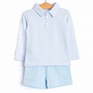 Fun Day Out Short Set, Blue