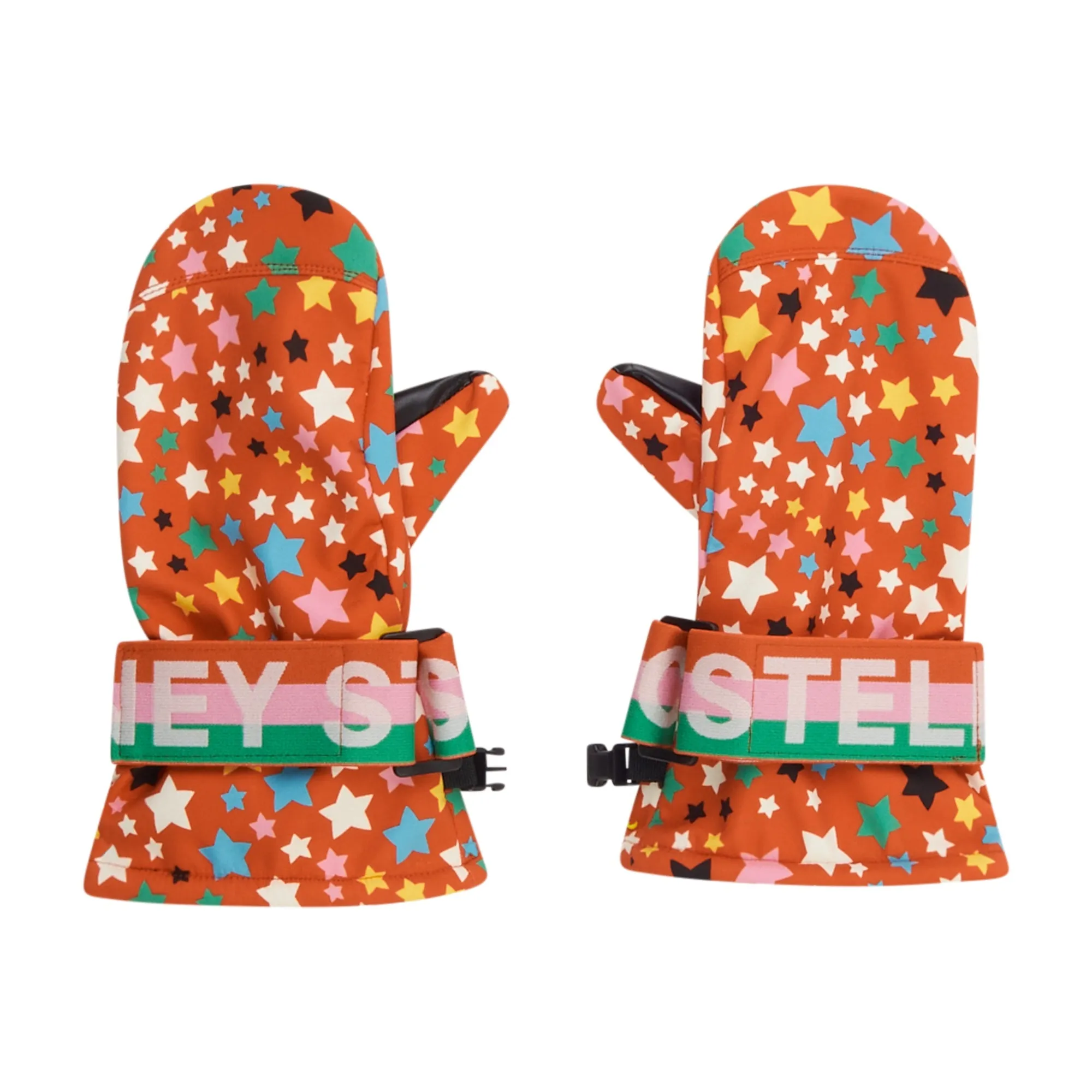 GIRL MULTICOLOR STARS SKI GLOVES