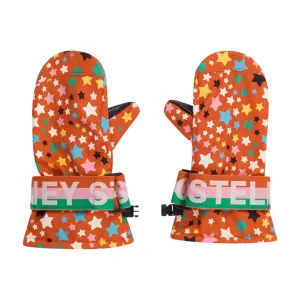GIRL MULTICOLOR STARS SKI GLOVES