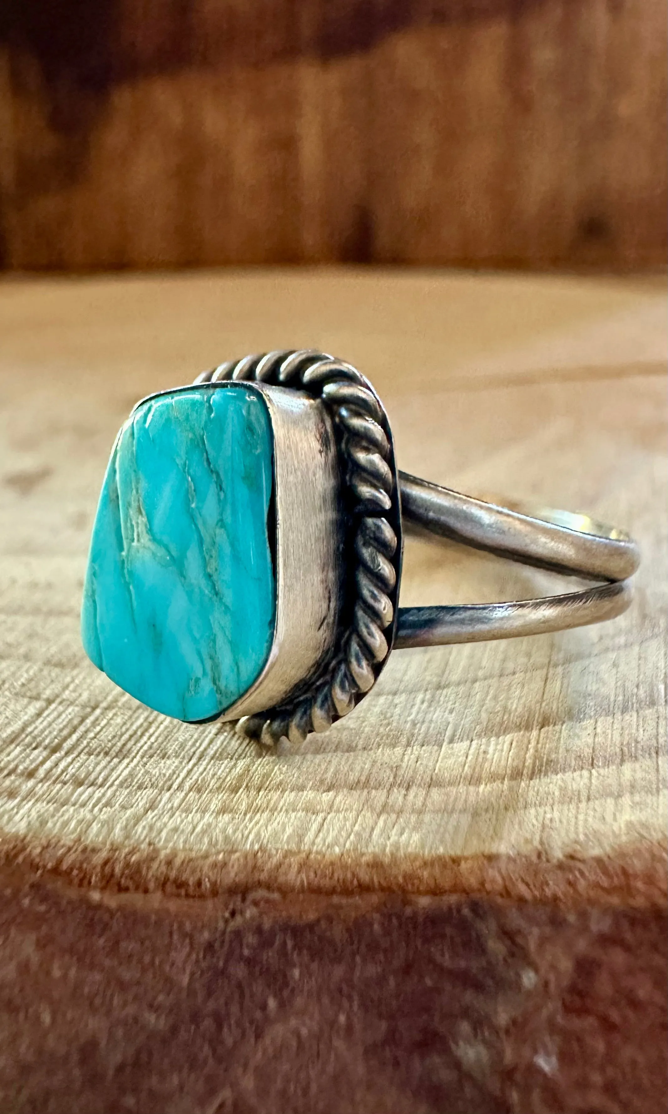 GLACIER TURQUOISE Sterling Silver Ring • Size 8