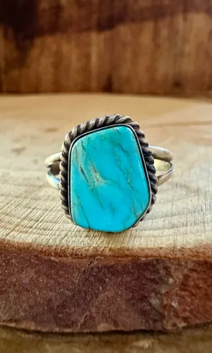 GLACIER TURQUOISE Sterling Silver Ring • Size 8