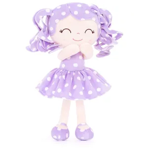 Gloveleya 12-inch Curly Hair Dolls Polka Dot Dress Purple