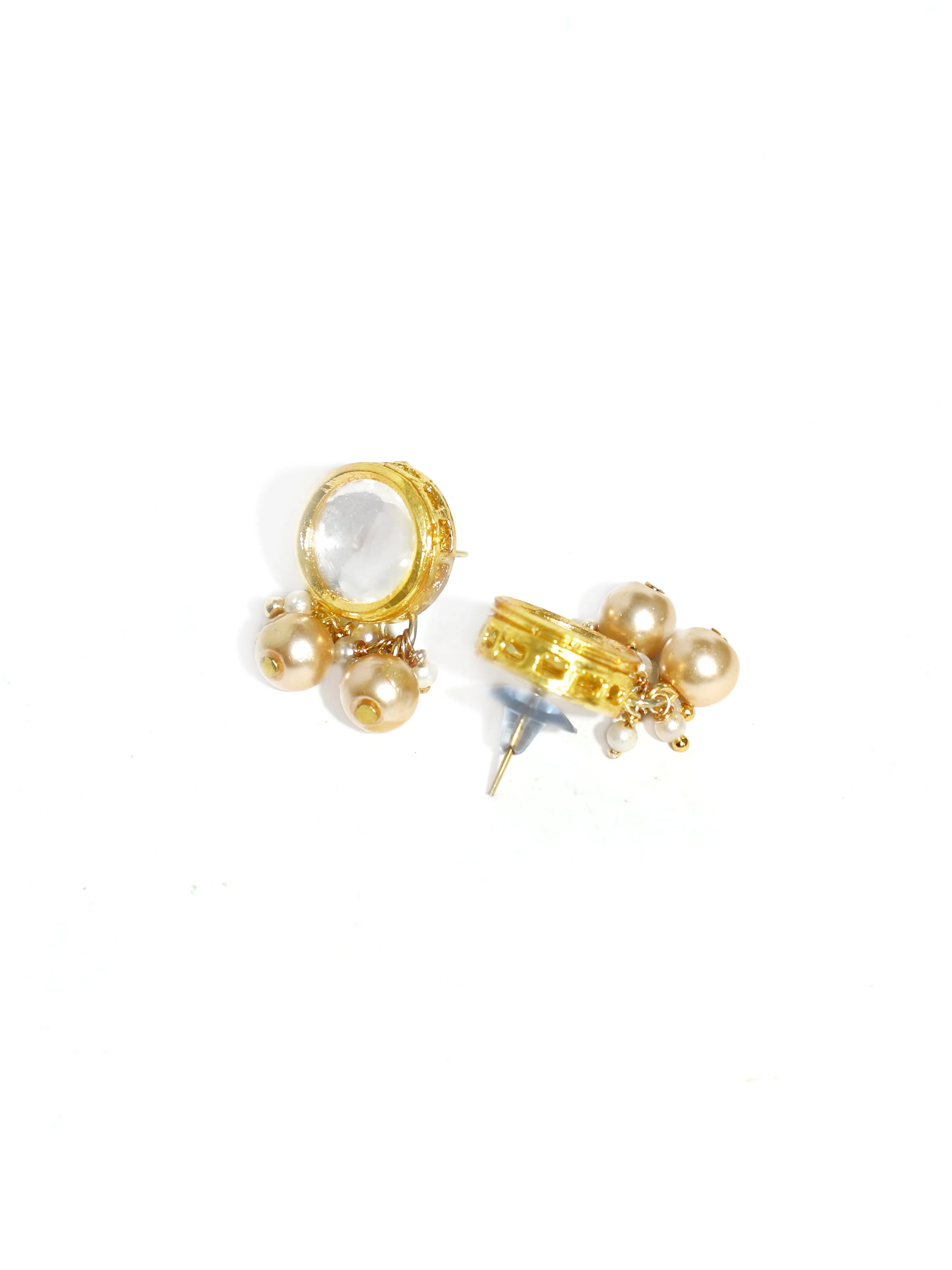 Golden Pearl Polki Kundan Necklace Set