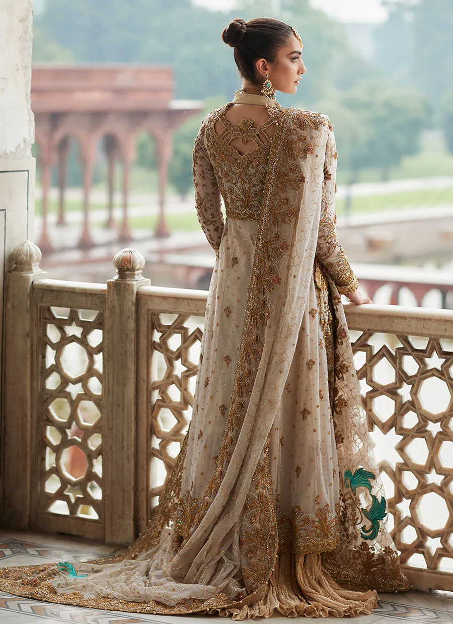 Golden White Bridal Lehenga Dress for Indian Bridal Wear