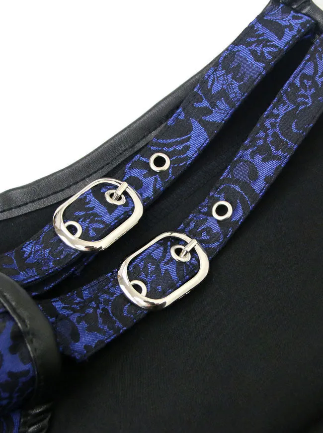 Gothic Steampunk Brocade Steel Boned Waist Cincher Corset Vest
