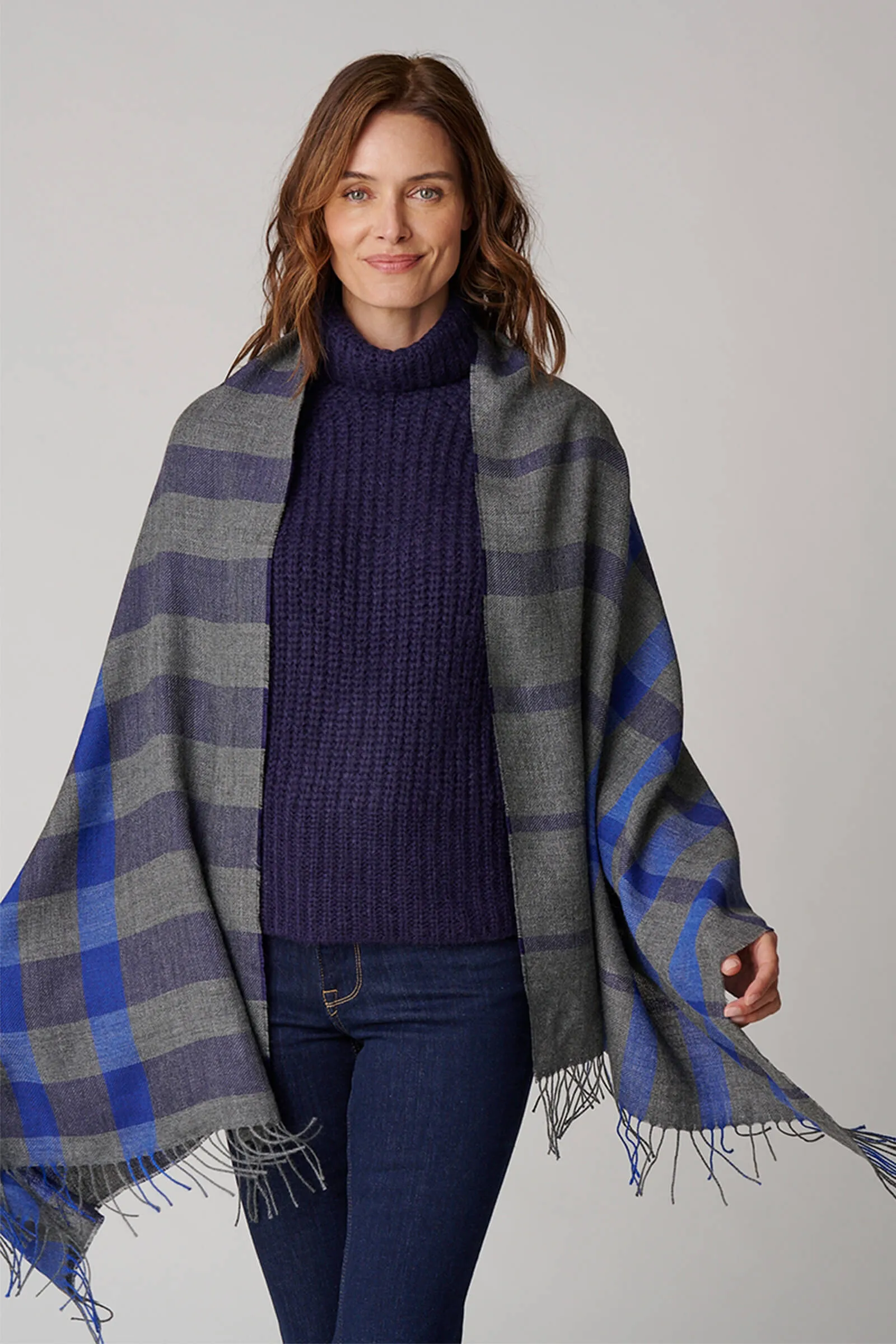 Half Plaid Shawl