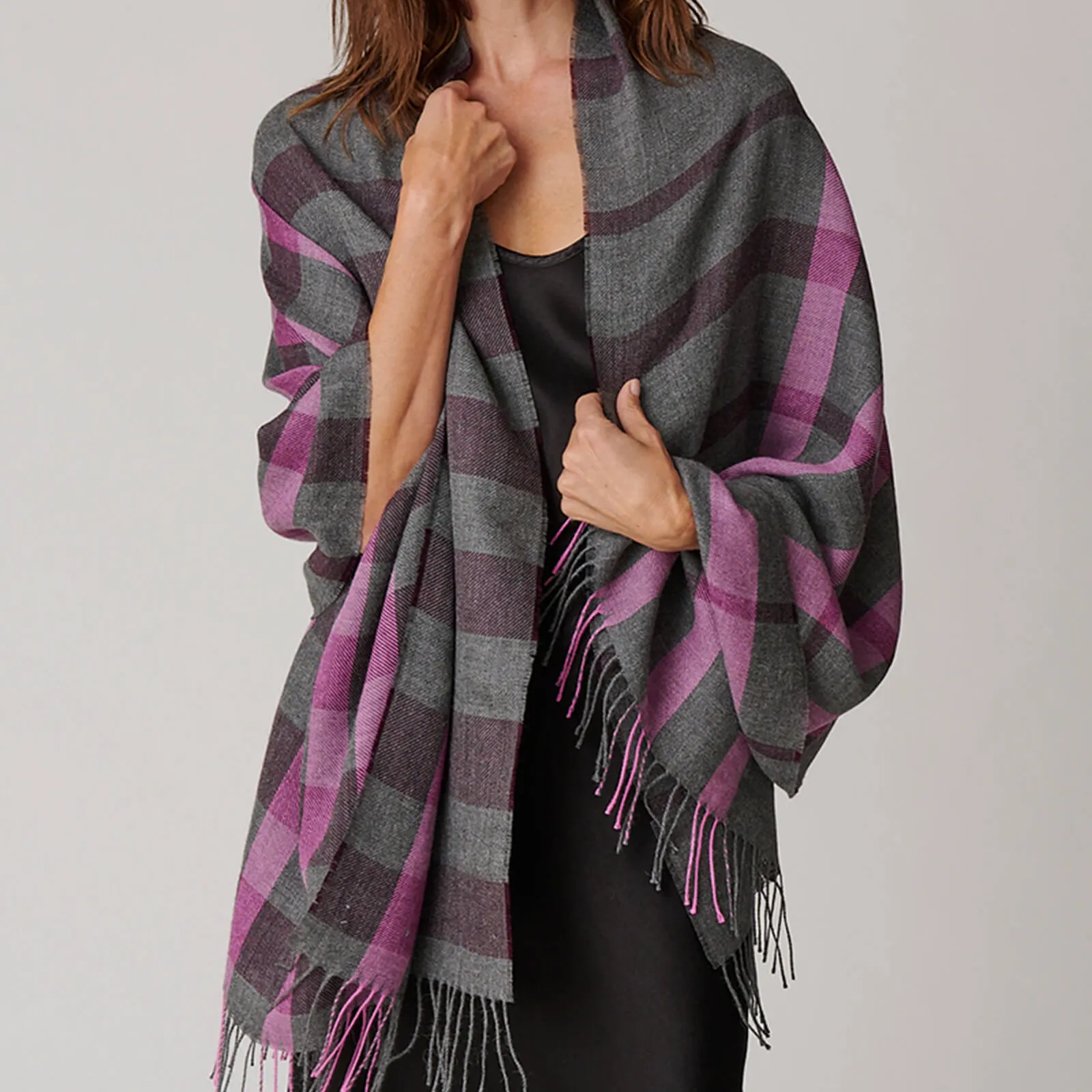 Half Plaid Shawl