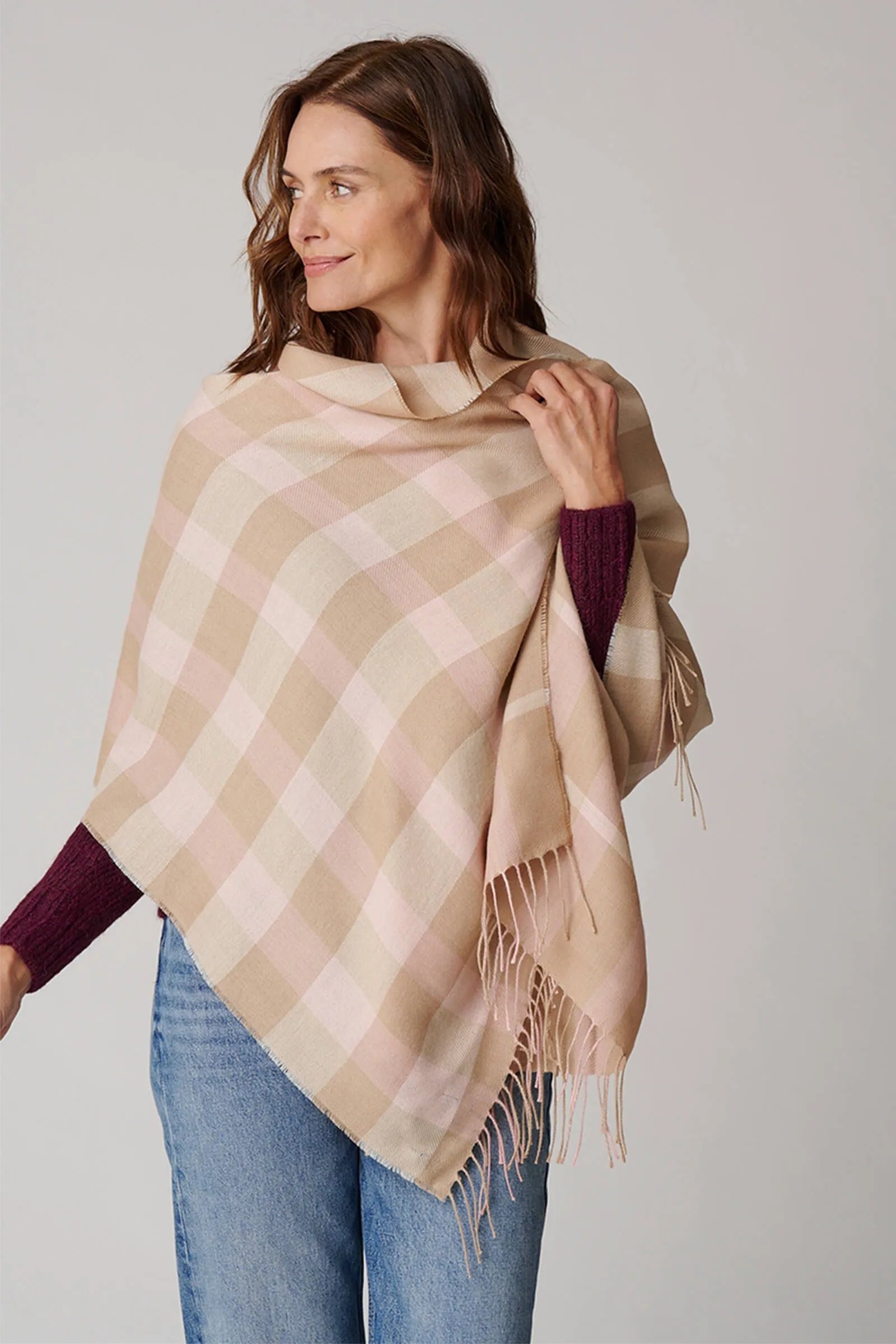 Half Plaid Shawl